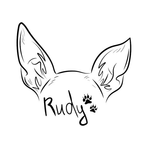 dog ear outline dog ears svg cat ear drawing custom pet ear etsy hong