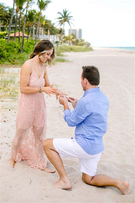 Surprise Beach Proposal Engagement Fort Lauderdale