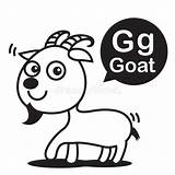 Goat Colorin Apprendimento Capra Fumetto Contur sketch template