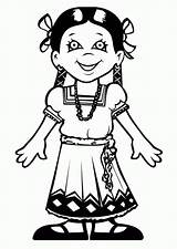 Coloring Mexico Flag Pages Library Clipart Mexican Girl sketch template