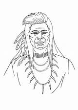 Coloring Pages Indians Indian Popular Native Color sketch template