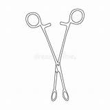 Medical Forceps Clamp sketch template