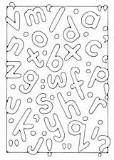 Letters Coloring Large sketch template