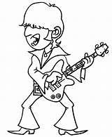 Rock Star Coloring Music Printactivities Guitar Kids Play Sing sketch template