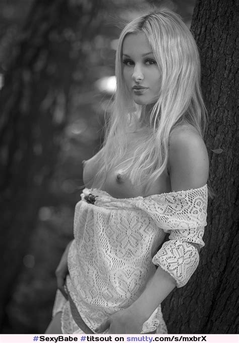 titsout blonde tree eyecontact blackandwhite pokies pointy pointytits