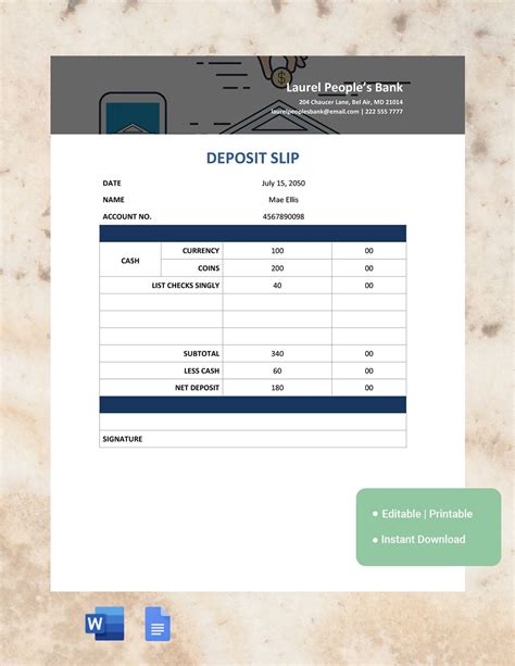 chase bank printable deposit slip template printable form templates