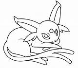 Espeon Coloring Pages Umbreon Pokemon Color Outline Getcolorings Getdrawings Print Colorings sketch template
