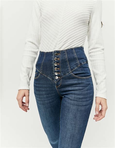 very high waist corset skinny jeans tally weijl online shop