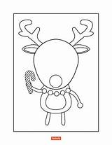 Coloring Pages Christmas Reindeer Face Head Shutterfly Clipart Cartoon Kids Printable Sleigh Getdrawings Print Getcolorings Part Color Adults Elf Colorings sketch template