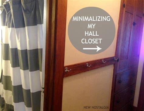 minimalizing  hall closet drawers  nostalgia