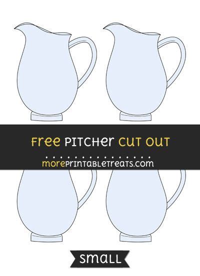 pitcher cut  small size printable cut outs scrapbook pages