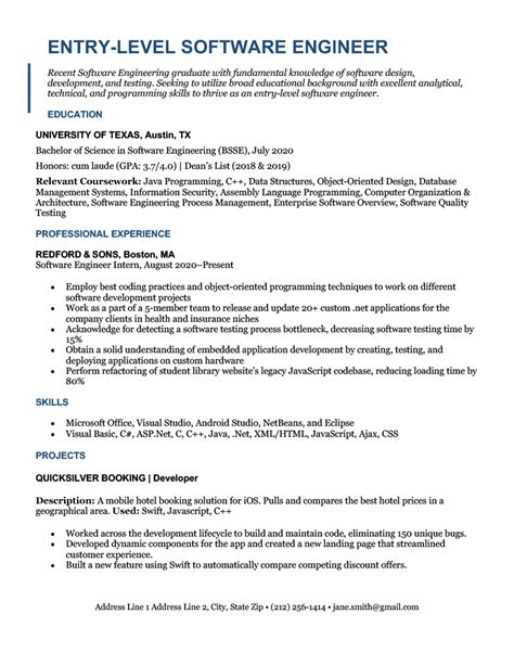 objective  resume  experienced software engineer dubo