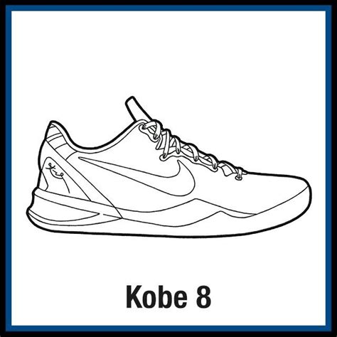 kobe kicksart shoe template paint  sip coloring pages