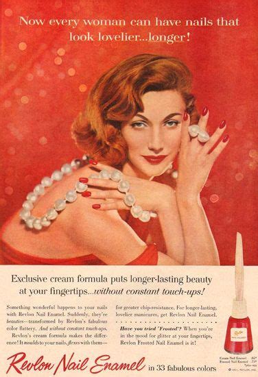 revlon nail enamel beauty 1957 vintage ads in 2019 vintage makeup ads revlon fashion