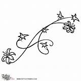 Tattoo Ivy Lilies Tattootribes Tattoos Tribal Vine Flower Foot Faithful Pure sketch template