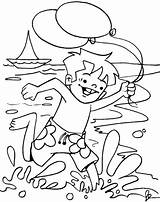 Beach Coloring Pages Printable Scenes Print sketch template