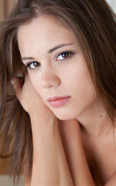 4598238 Indiana A Women Closeup Brunette Face Blue Eyes Pornstar