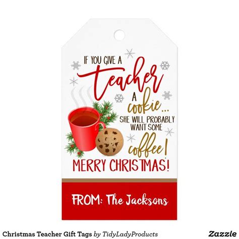 christmas teacher gift tags zazzlecom teacher christmas gifts
