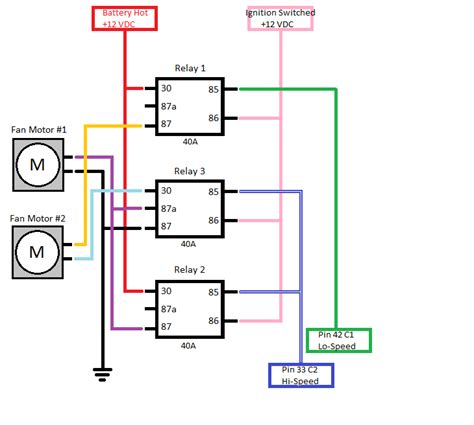 relay cooling fan wiring question electrical circuit diagram relay cooling fan