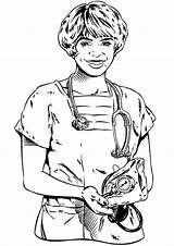 Professions Kids Coloring Fun Hospital sketch template