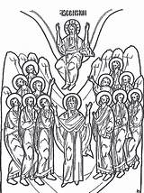 Ascension Religious Jesus sketch template