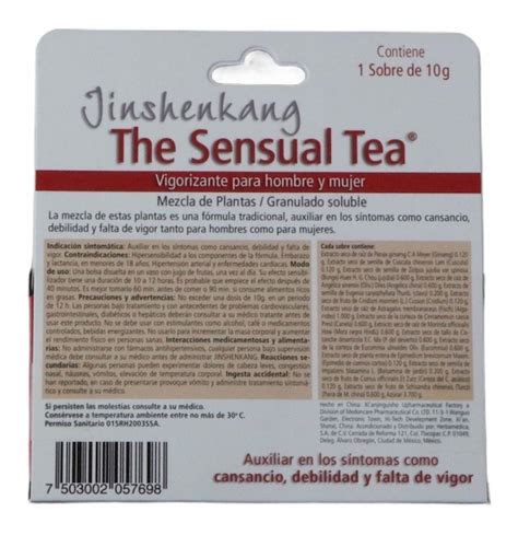 the sensual tea 1 sobre 10 gr vigorizante unisex mercadolibre