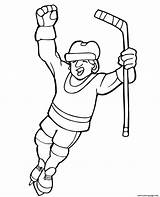 Coloring Hockey Pages Winner Printable sketch template