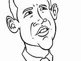 President Obama Coloring Getcolorings sketch template