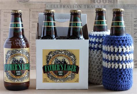 father s day beer and crochet cozy pattern evermine