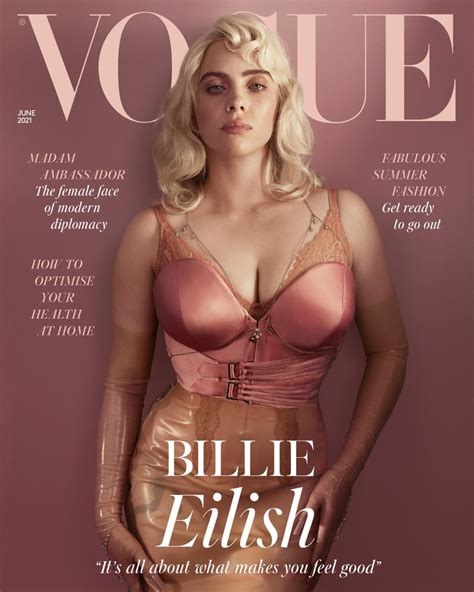 billie eilish wears corsets  british vogue  popsugar fashion
