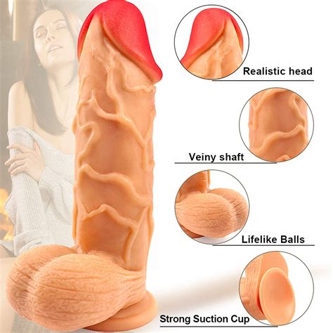 Xl Realistic Dildo 9 8 Inch Huge Dildo With Testicles And
