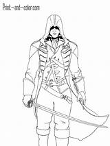 Unity Assassin Arno Dorian Bocetos Hermandad Odyssey Draw Altair Sombras Onlinecoloringpages sketch template