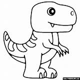 Coloring Rex Baby Dinosaur Pages Online sketch template