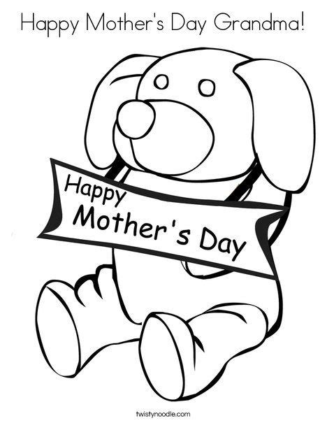 happy mothers day grandma coloring page mothers day coloring pages