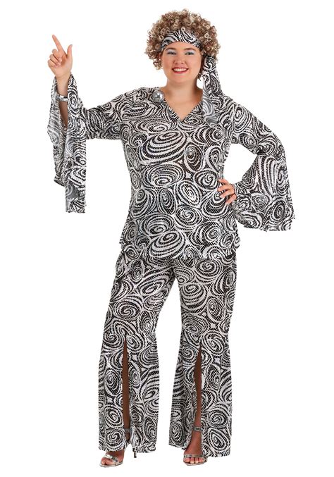 Foxy Disco Lady Plus Size Costume For Women 70s Costume