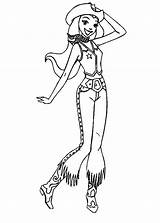 Cowgirl Coloring Pages Getcolorings sketch template