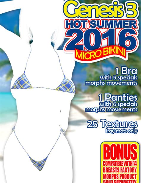 hot summer 2016 micro bikini g3f daz3d下载站