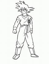 Goku Coloringonly Imgcolor sketch template