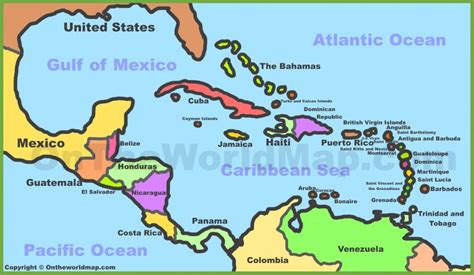 map    caribbean islands world map maps  caribbean islands printable printable maps