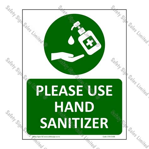 hand sanitizer signage canvas depot