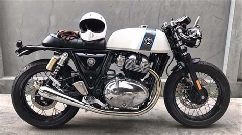 modified royal enfield continental gt   subtle  appealing video