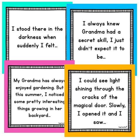 story starter sentence cards top teacher