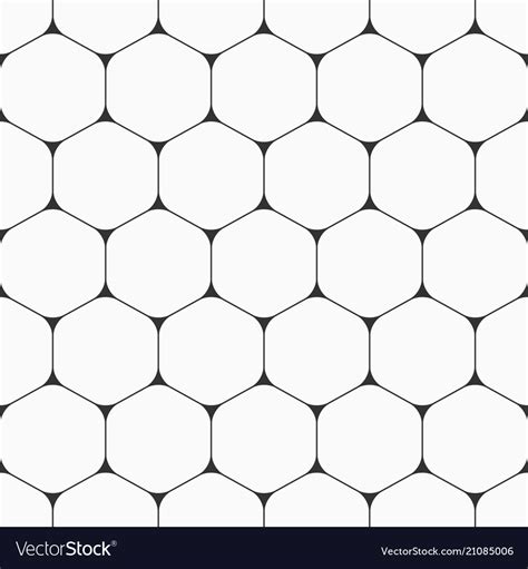 seamless pattern  hexagons  rounded corners vector image