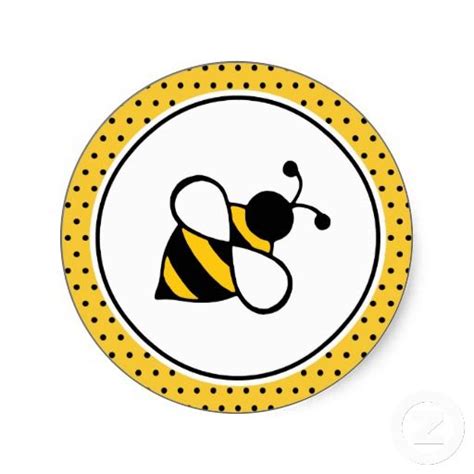 bee stickers zazzlecom bee sticker bee printables bee classroom