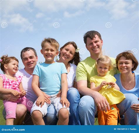 portrait great families stock image image  outdoors
