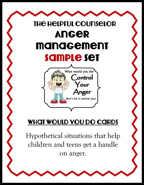 anger management worksheet  teenagers