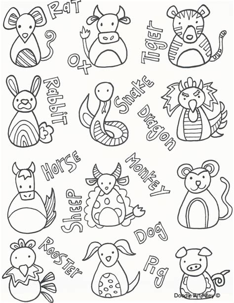 chinese  year coloring pages coloring home