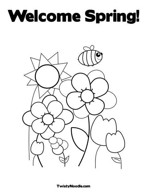 spring garden coloring page  twistynoodlecom summer coloring