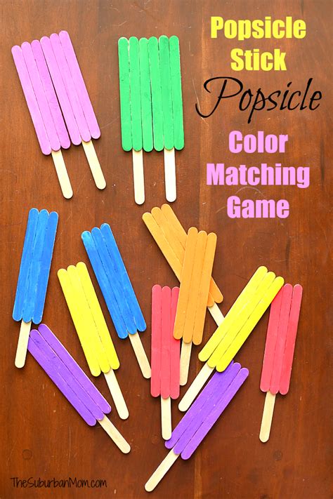 popsicle stick popsicles craft  matching game thesuburbanmom