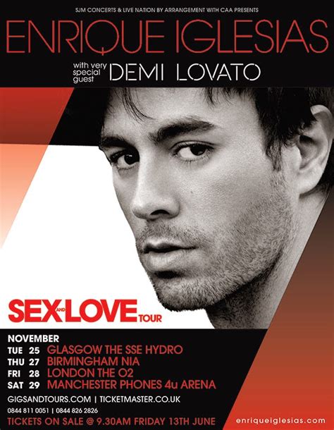 Enrique Iglesias Announces Sex And Love Uk Tour Musicmafia
